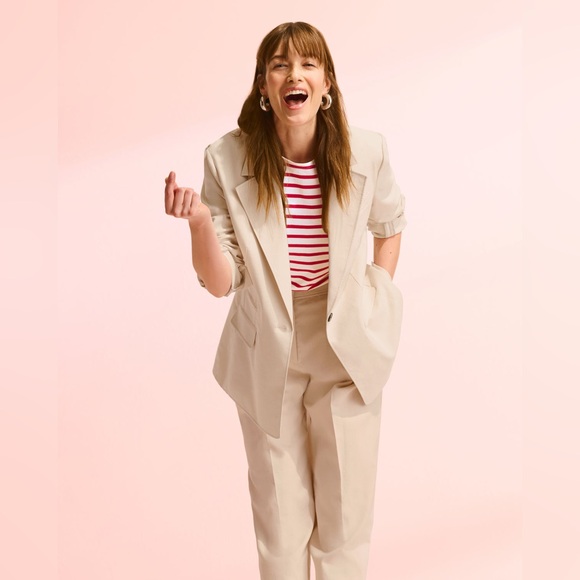 MM Lafleur The Teddy Breeze Jacket in Color Natural, Cotton Viscose Blend, 6 - Picture 3 of 15